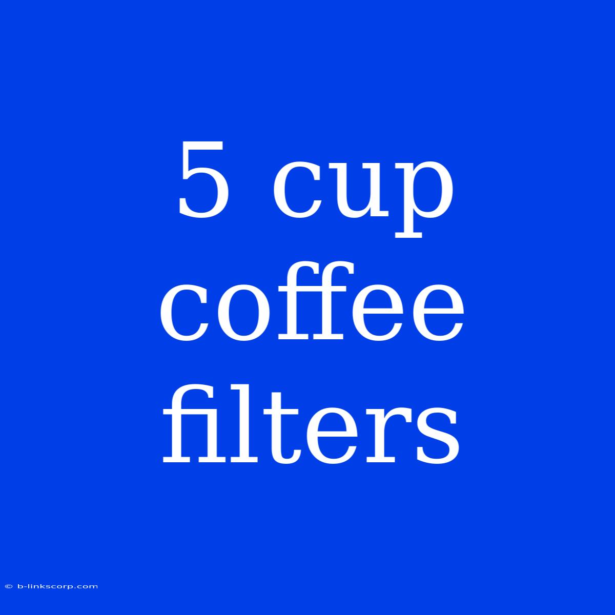 5 Cup Coffee Filters