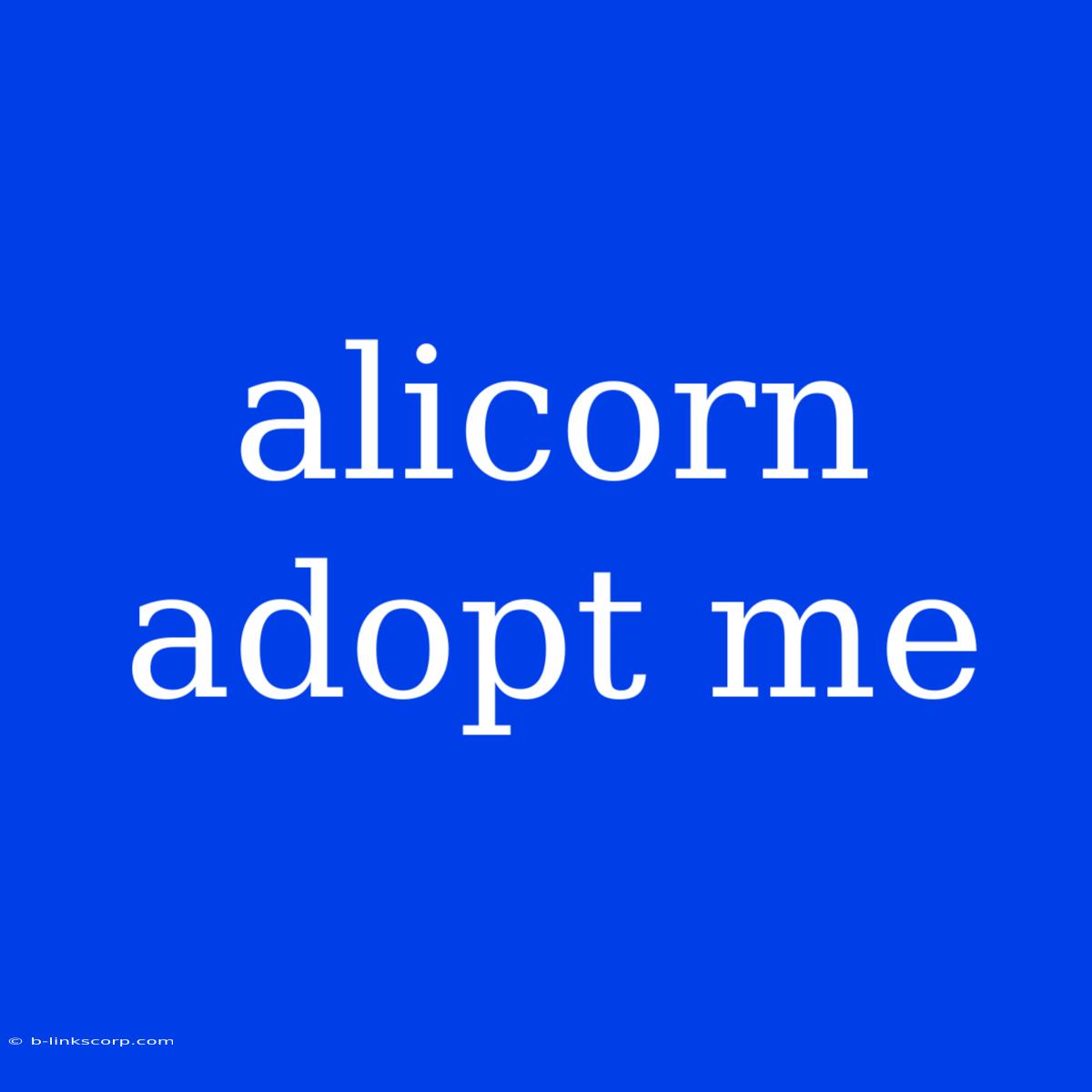 Alicorn Adopt Me