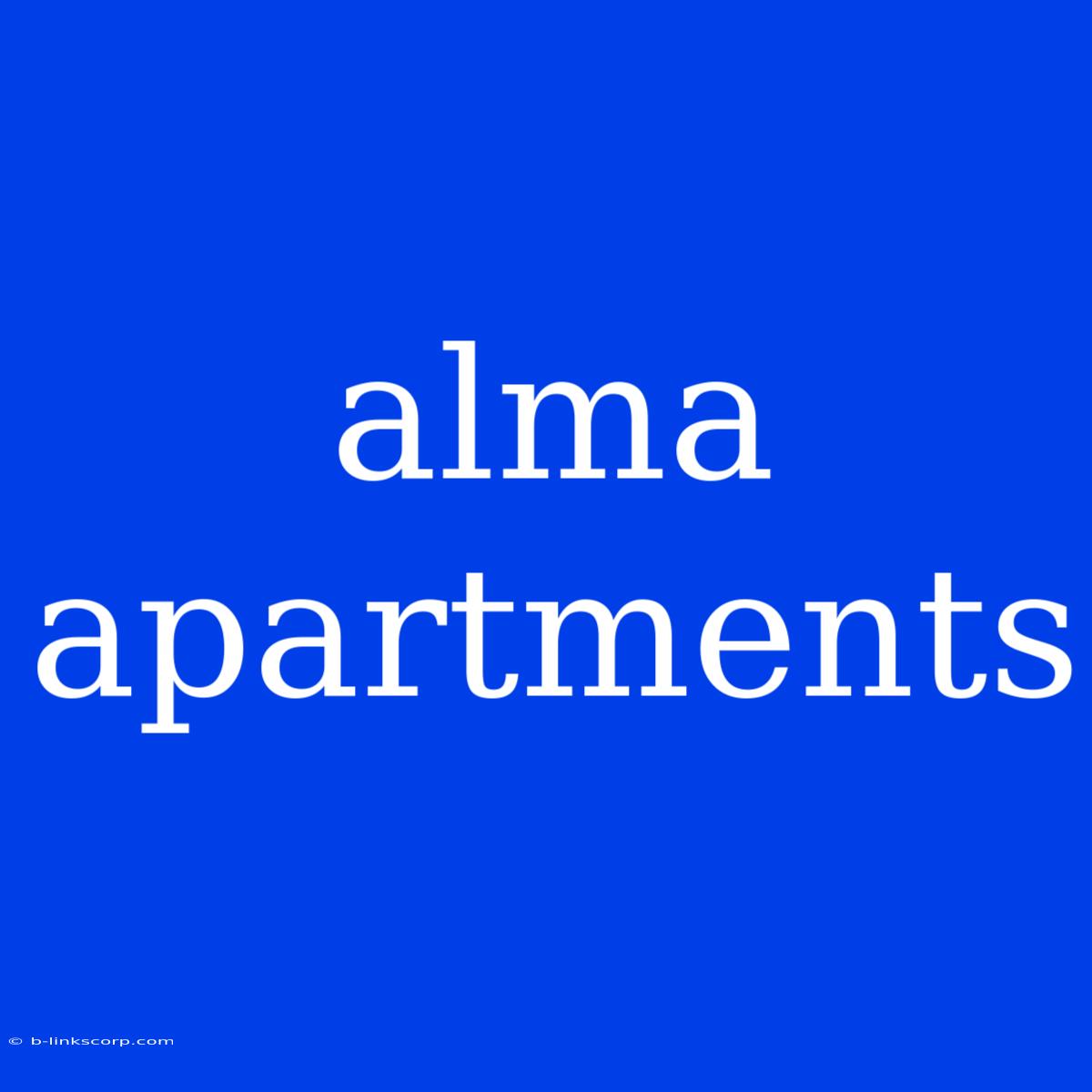 Alma Apartments