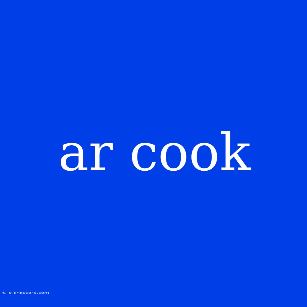 Ar Cook