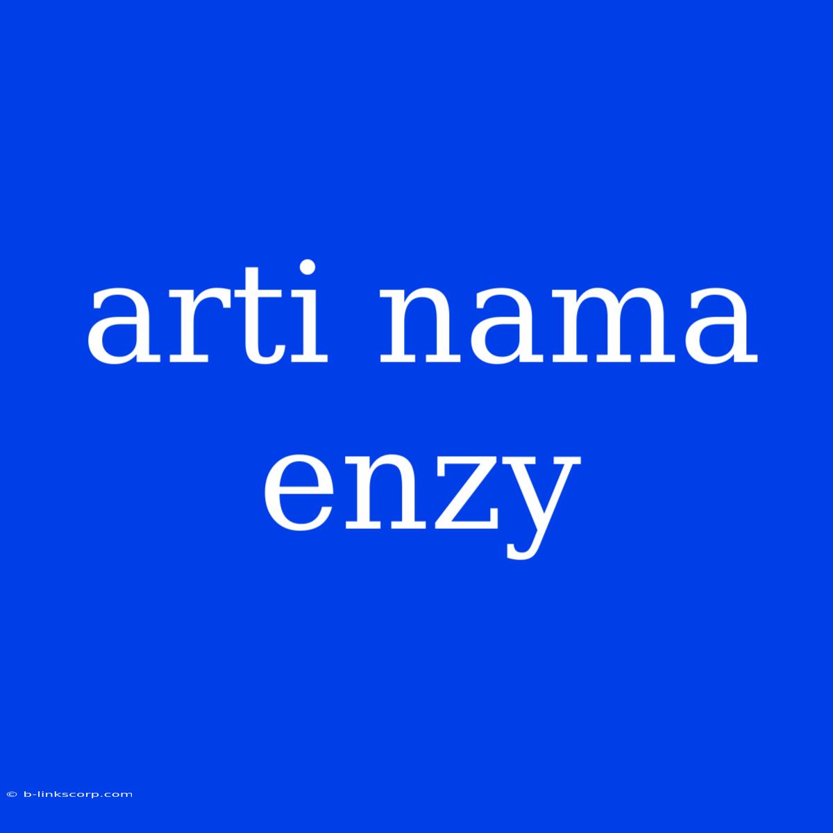 Arti Nama Enzy