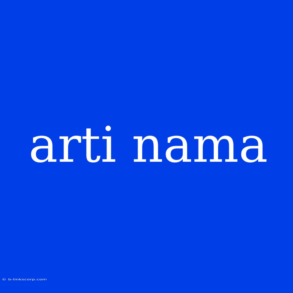 Arti Nama