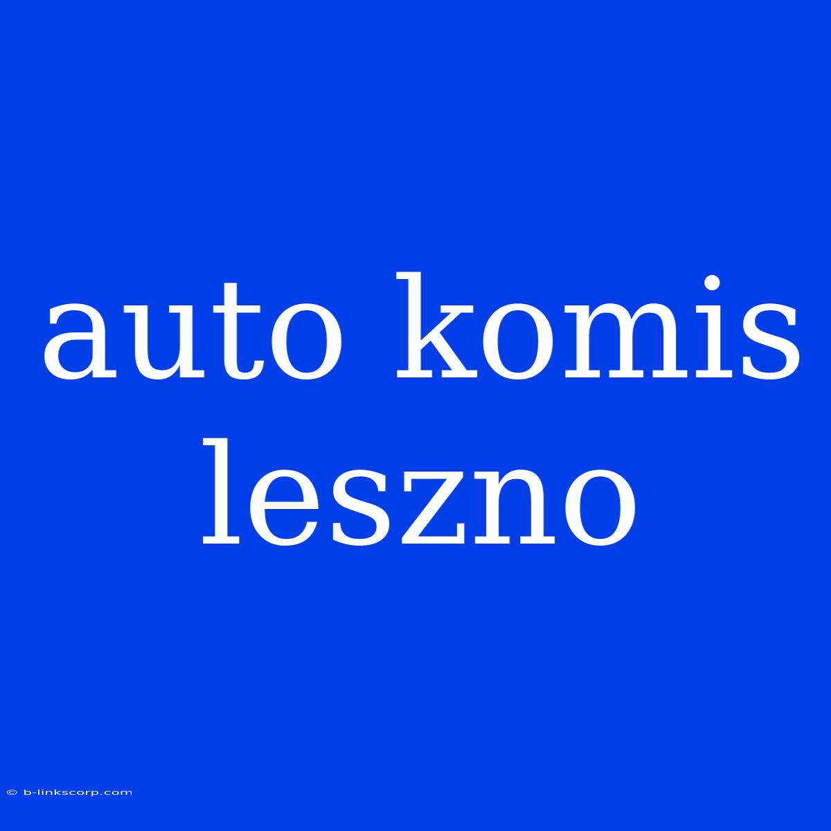 Auto Komis Leszno