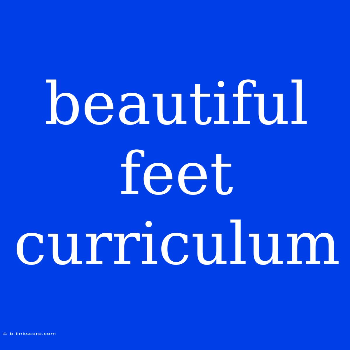 Beautiful Feet Curriculum