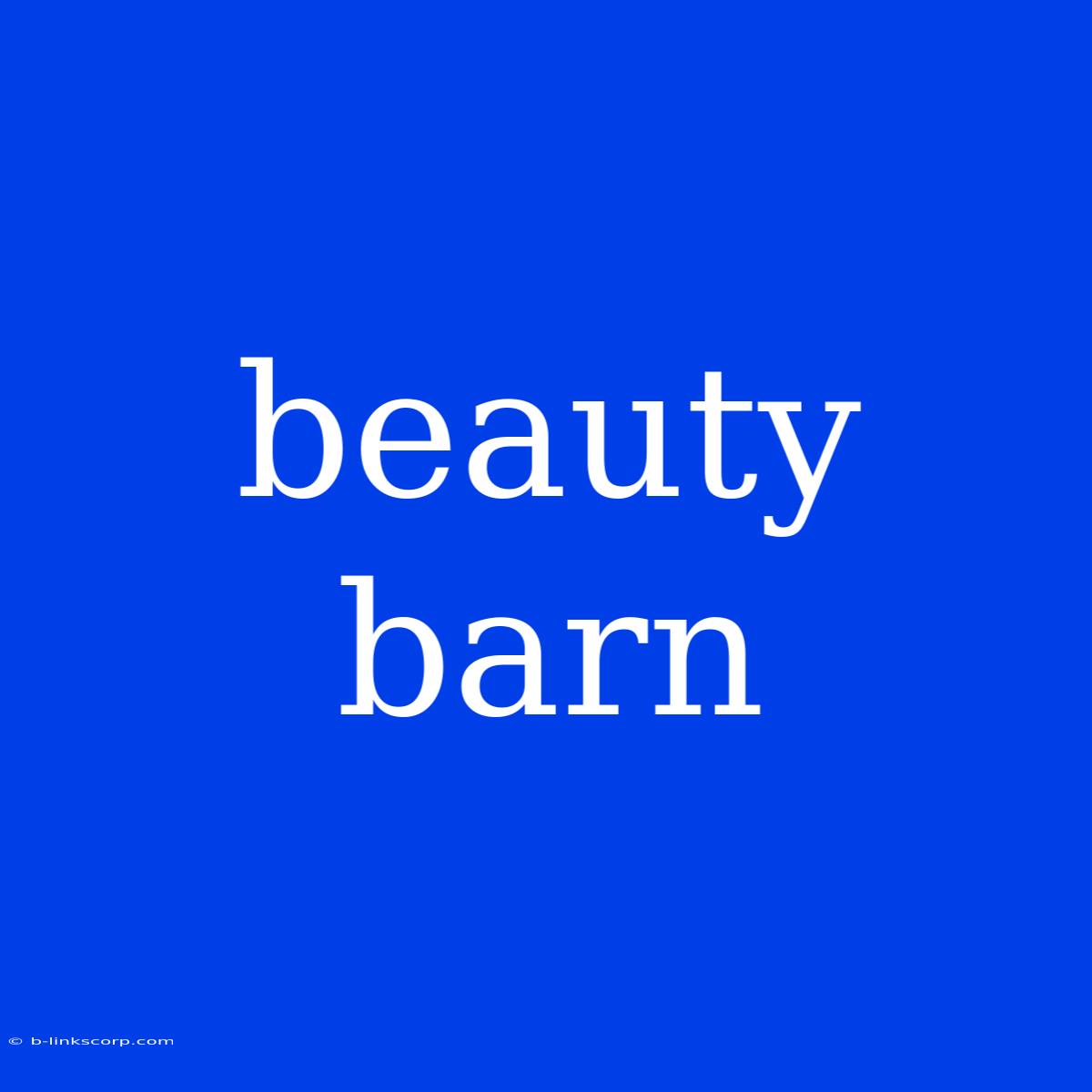 Beauty Barn