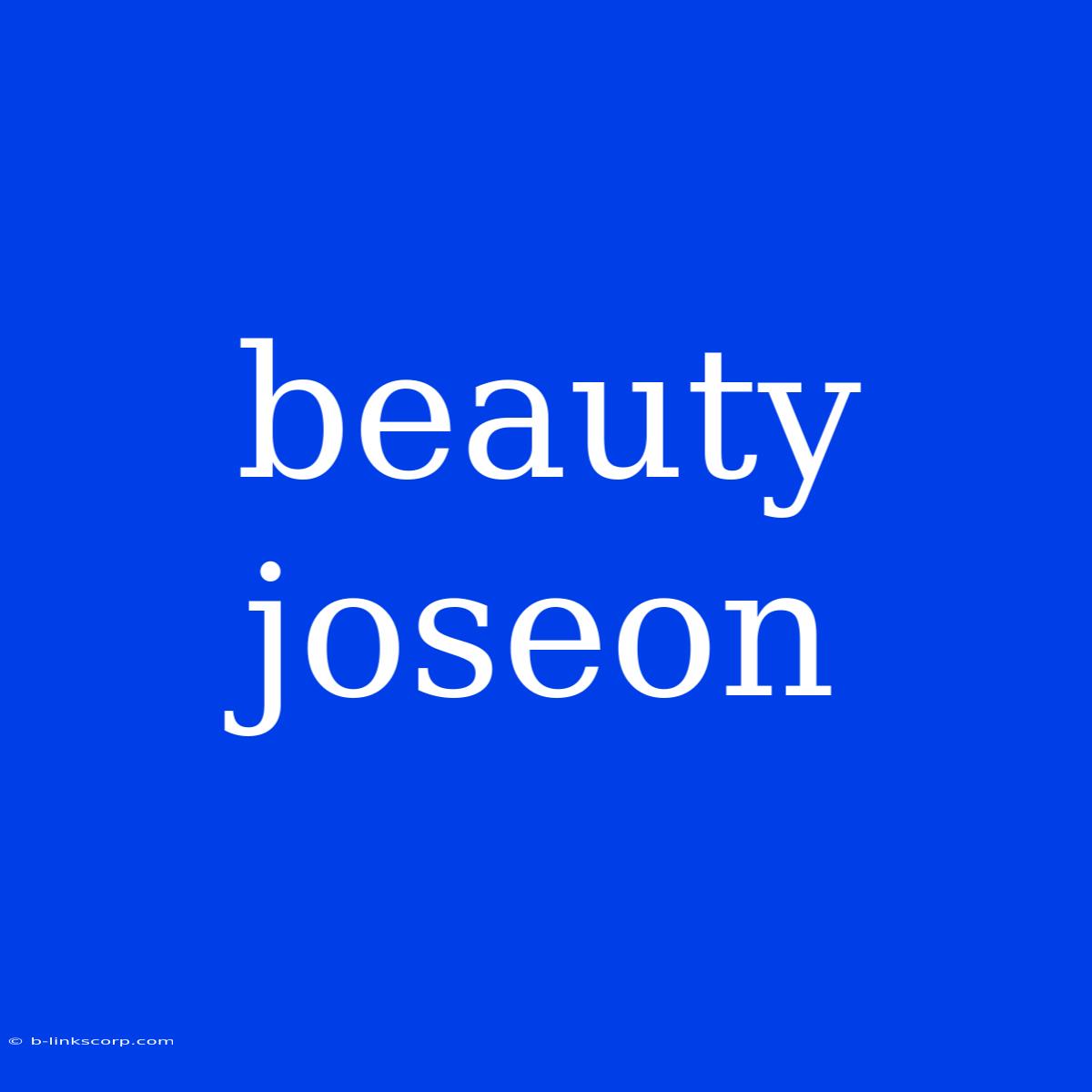 Beauty Joseon