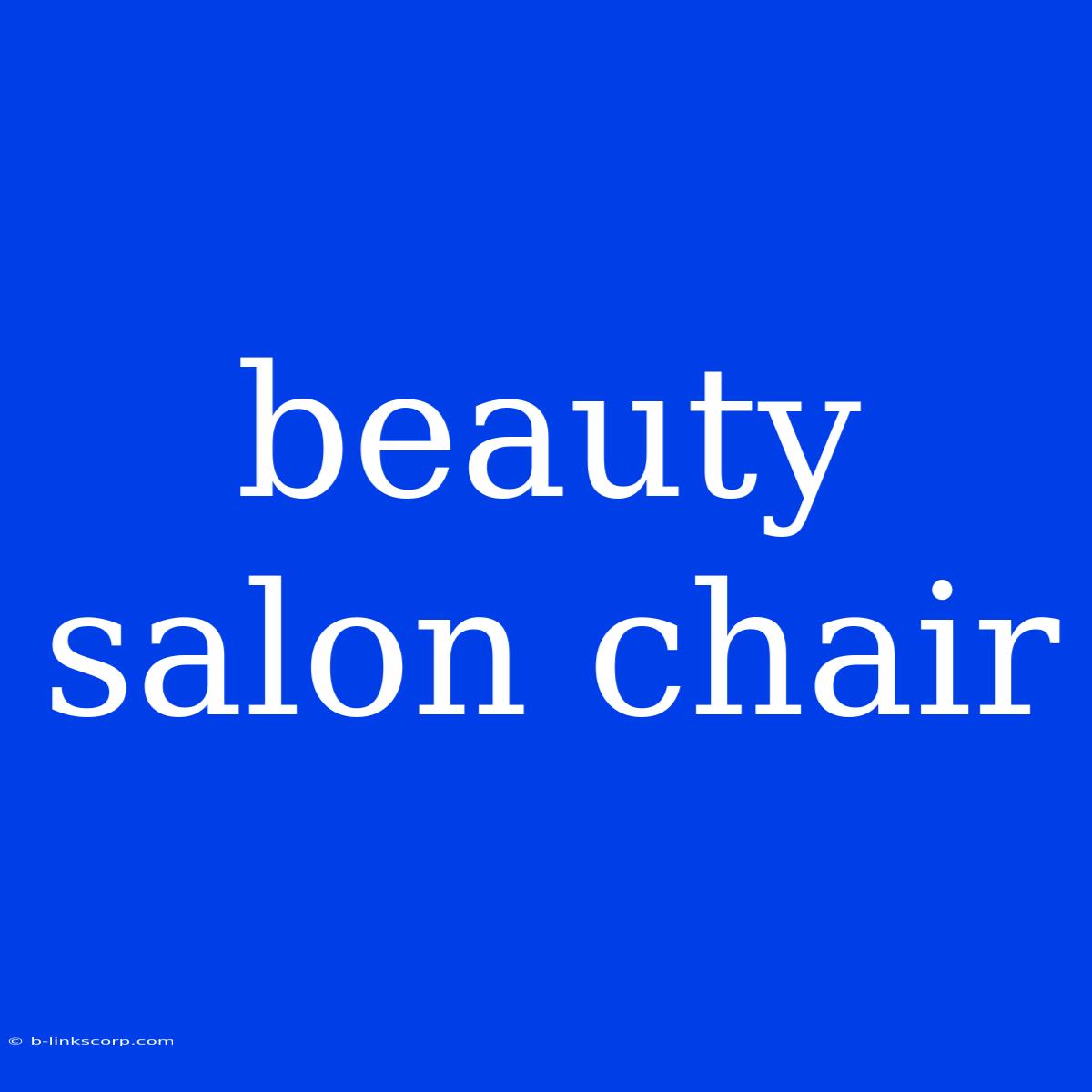 Beauty Salon Chair