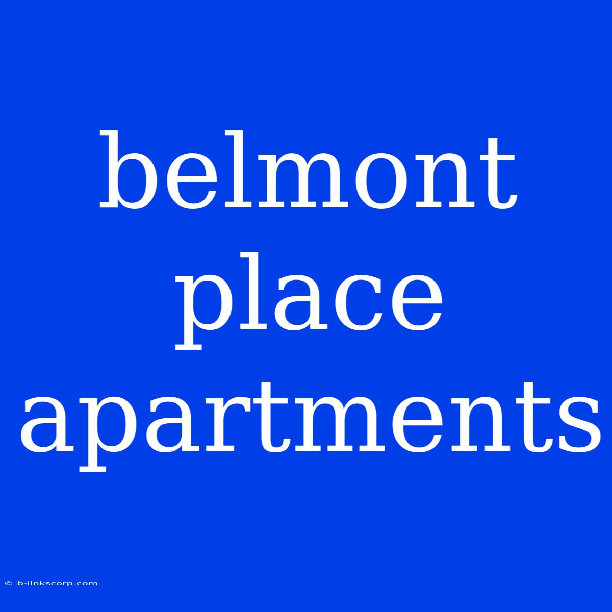 Belmont Place Apartments