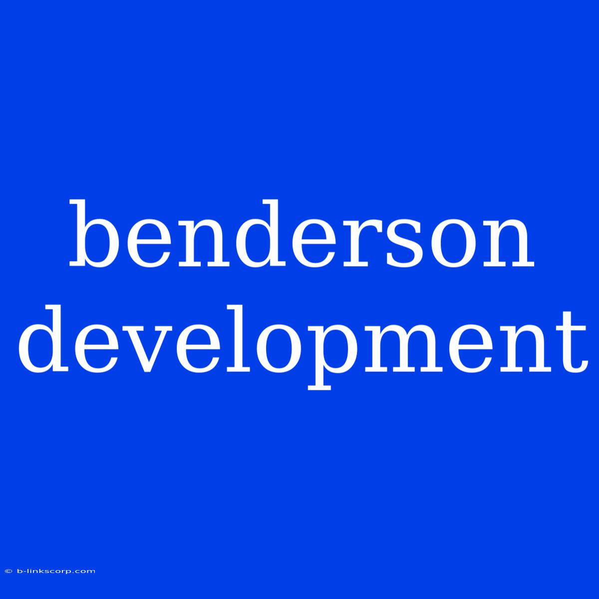 Benderson Development