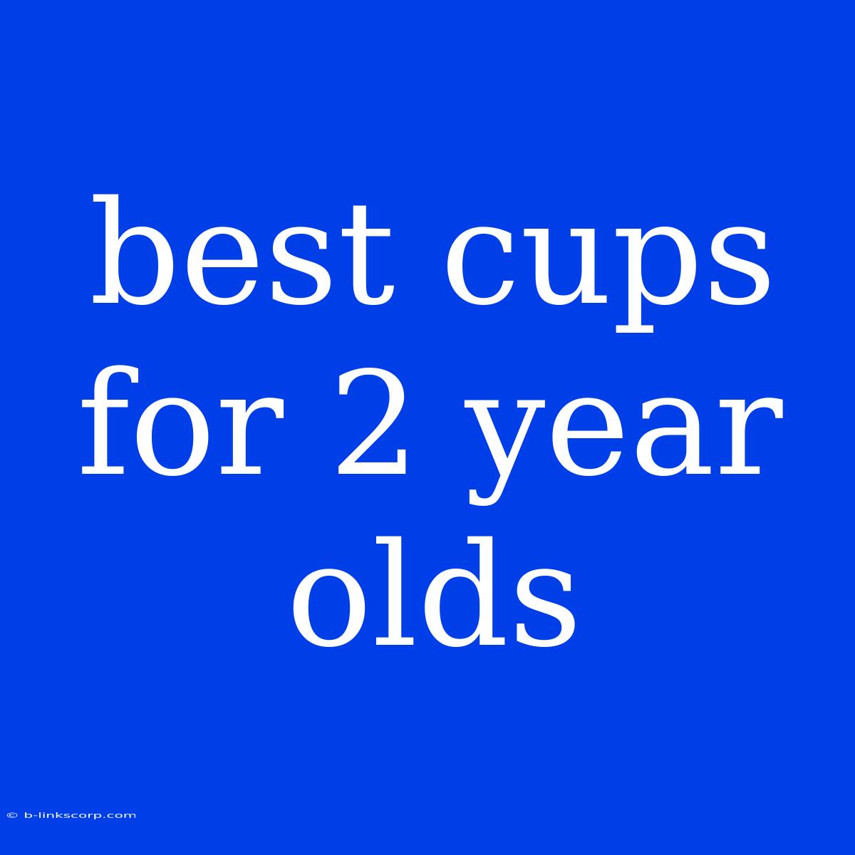 Best Cups For 2 Year Olds