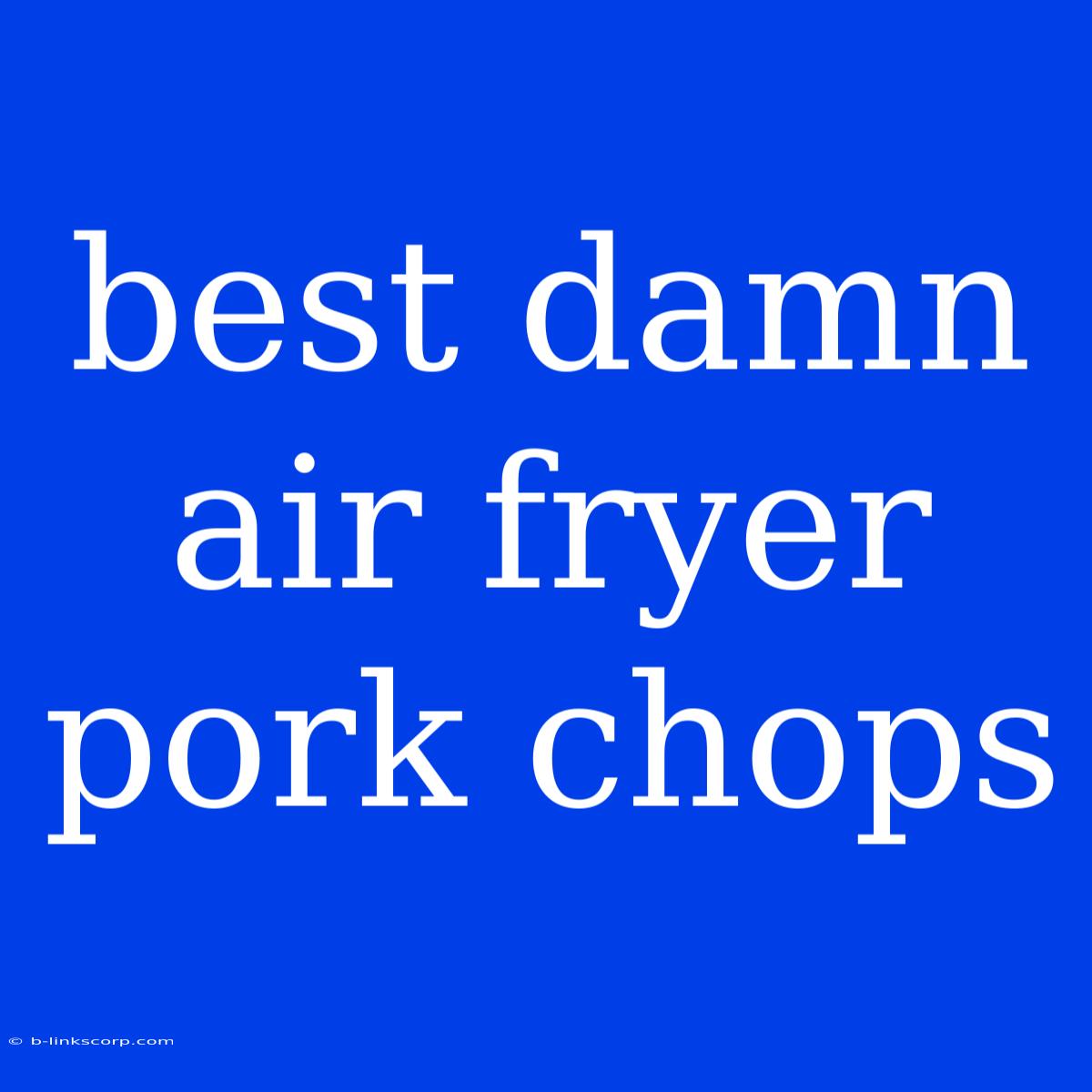 Best Damn Air Fryer Pork Chops