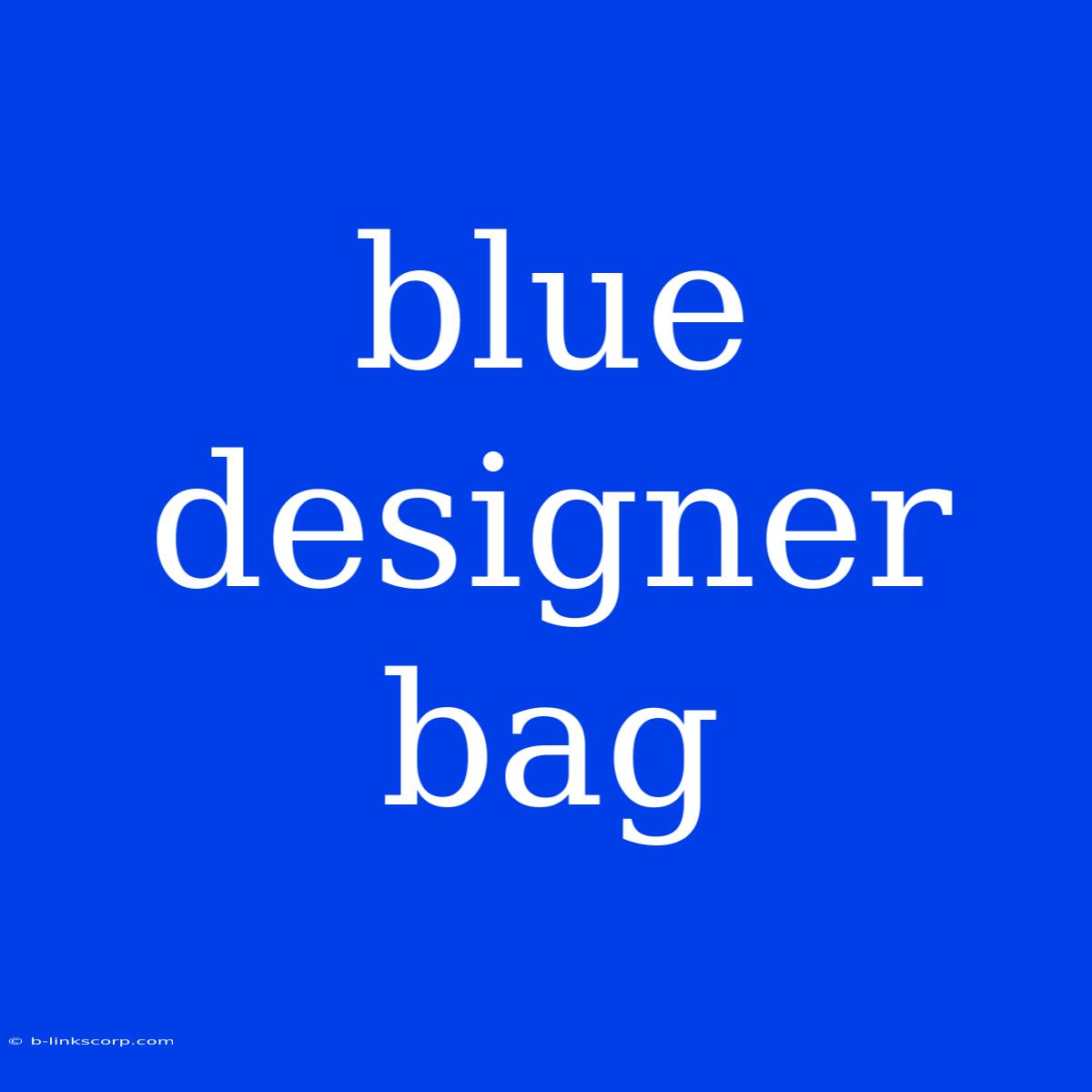 Blue Designer Bag