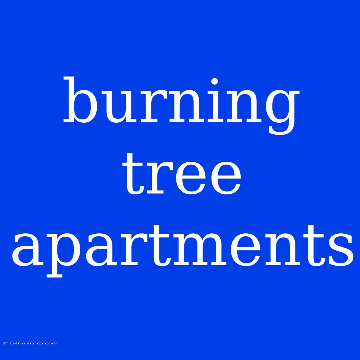 Burning Tree Apartments