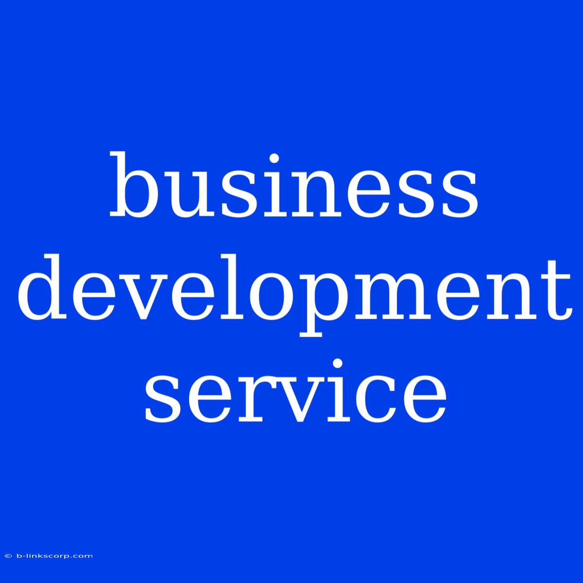 Business Development Service