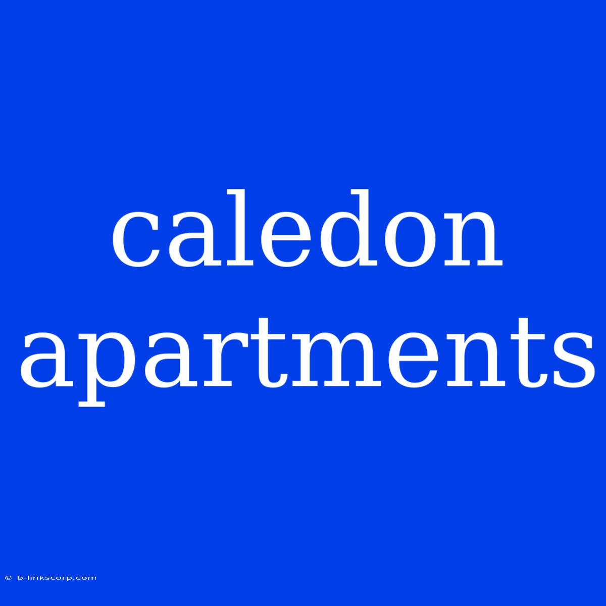 Caledon Apartments