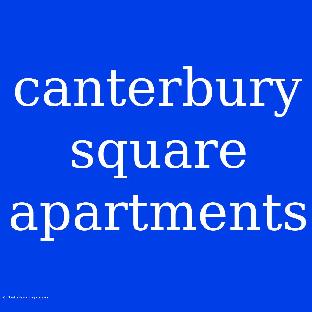 Canterbury Square Apartments