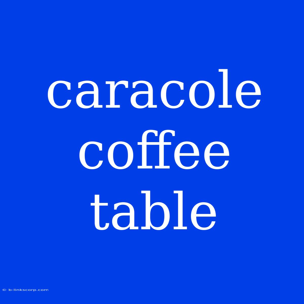 Caracole Coffee Table