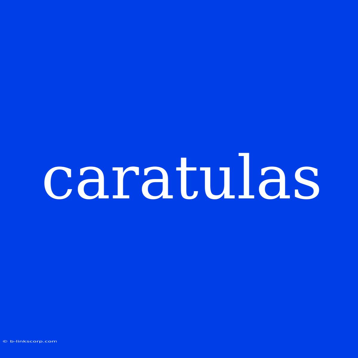 Caratulas