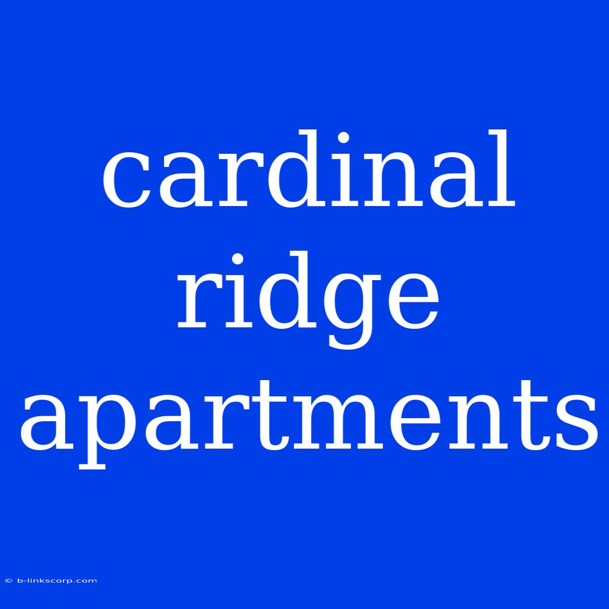 Cardinal Ridge Apartments