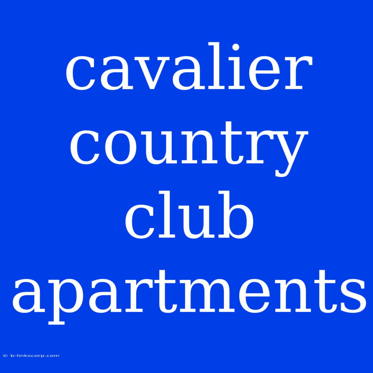 Cavalier Country Club Apartments