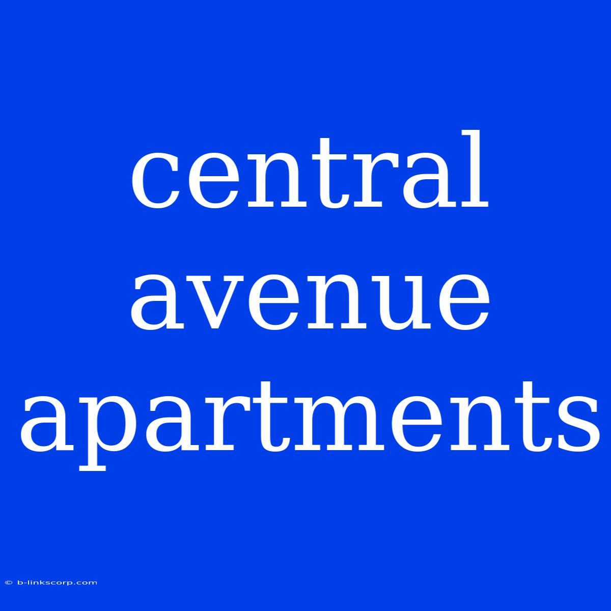 Central Avenue Apartments