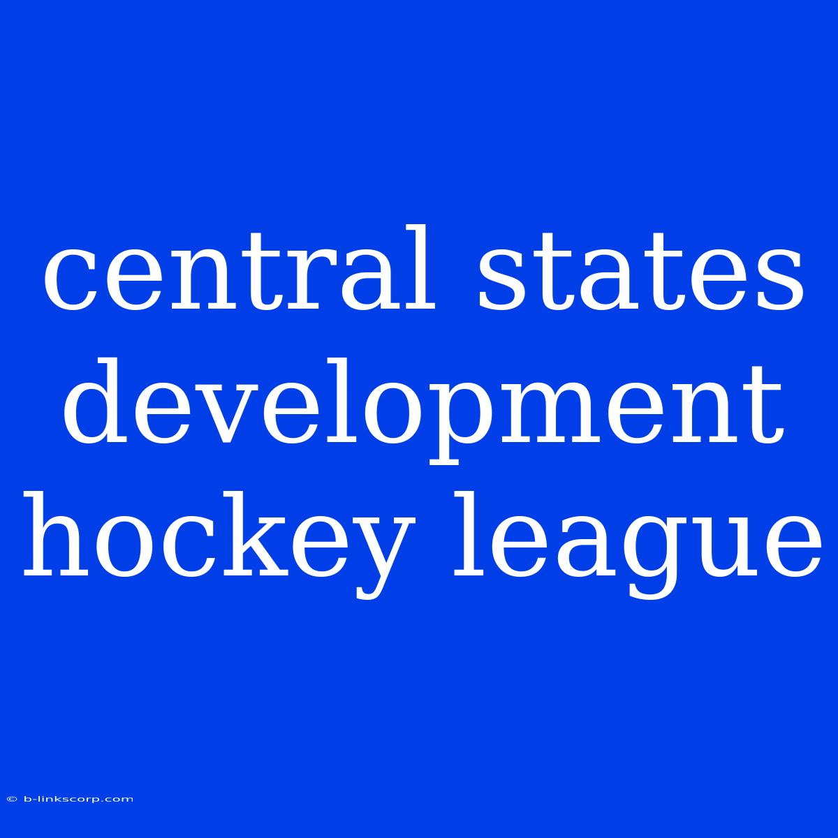 Central States Development Hockey League