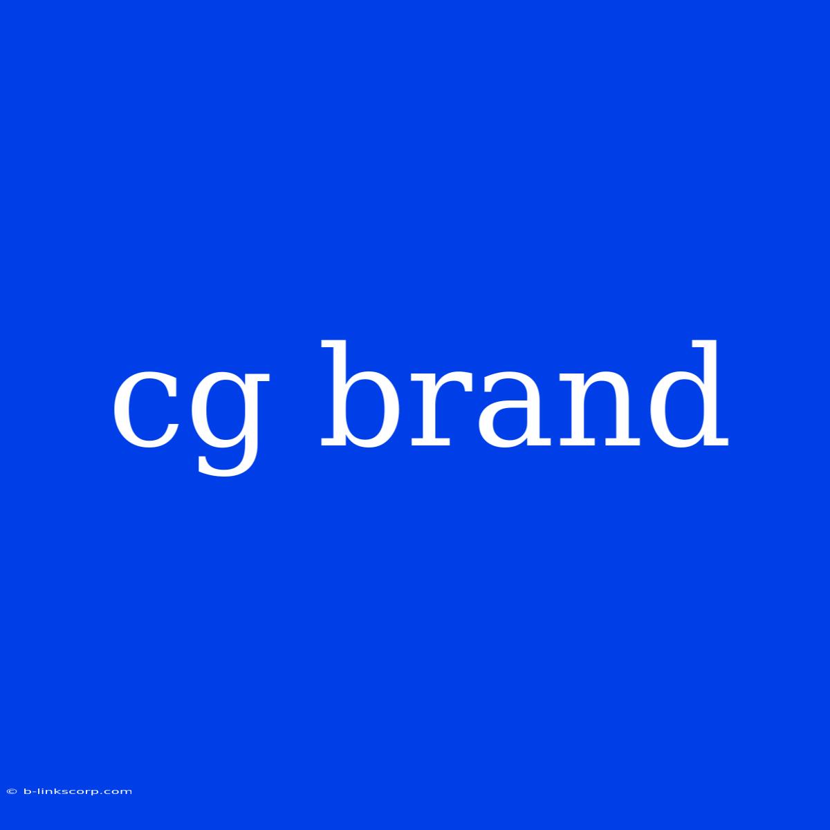 Cg Brand