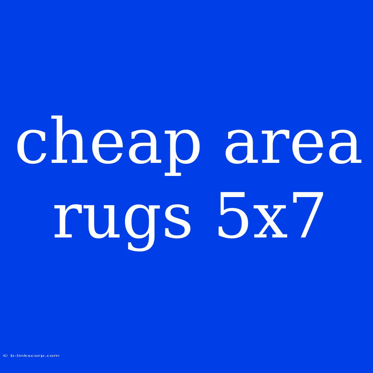 Cheap Area Rugs 5x7