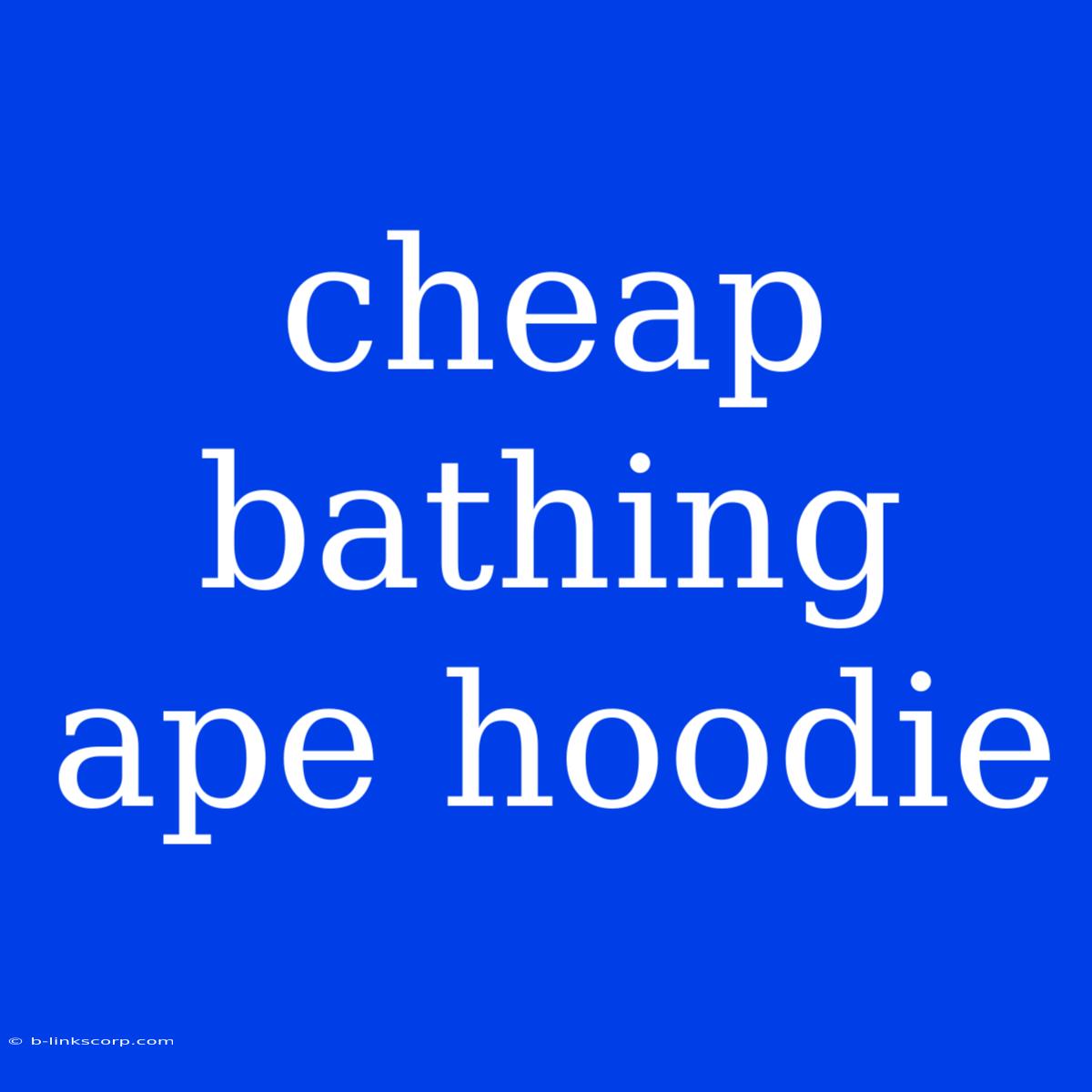 Cheap Bathing Ape Hoodie