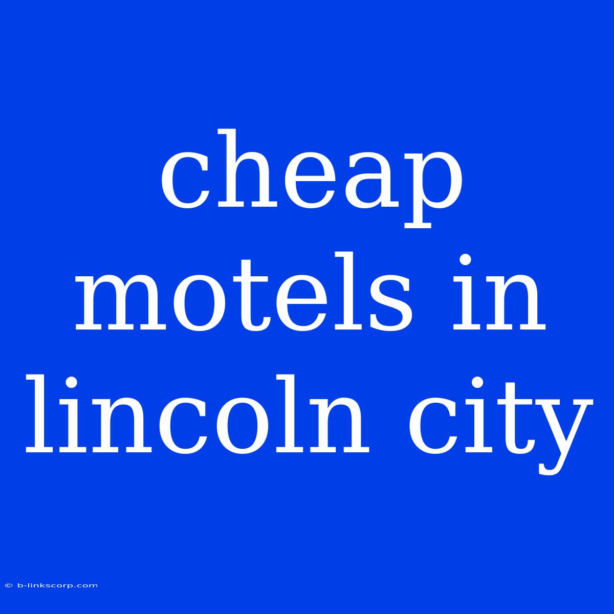 Cheap Motels In Lincoln City