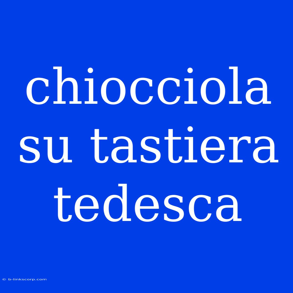 Chiocciola Su Tastiera Tedesca