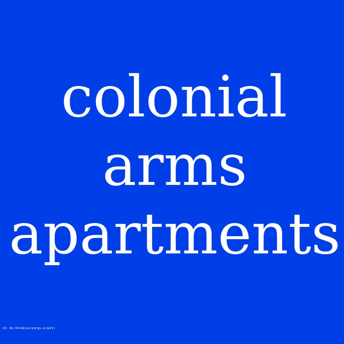 Colonial Arms Apartments