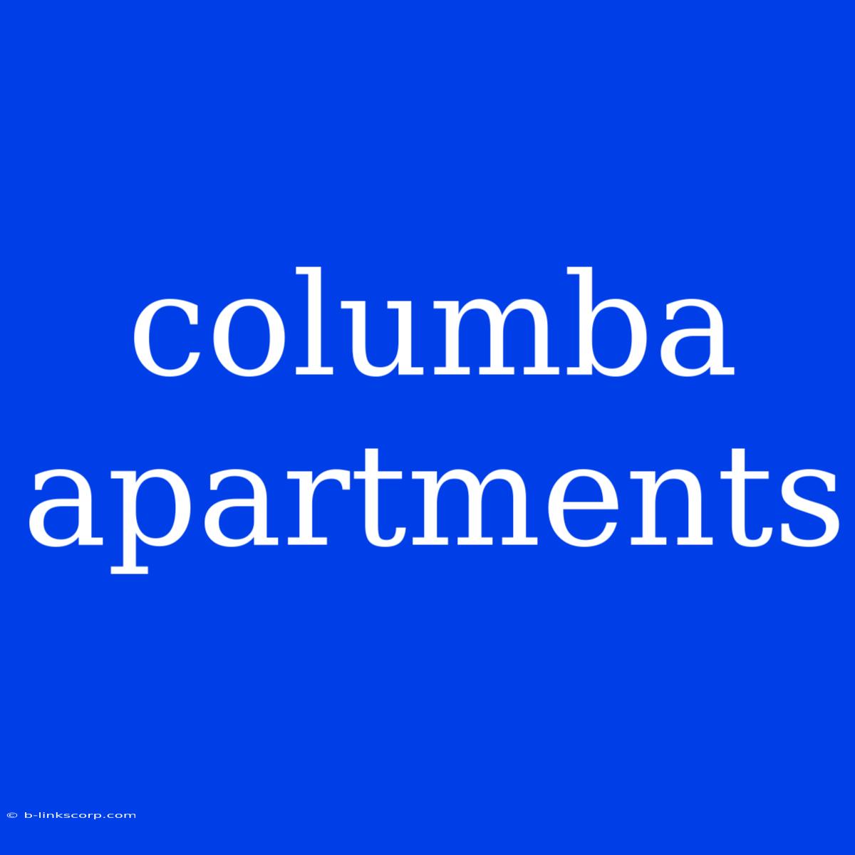 Columba Apartments