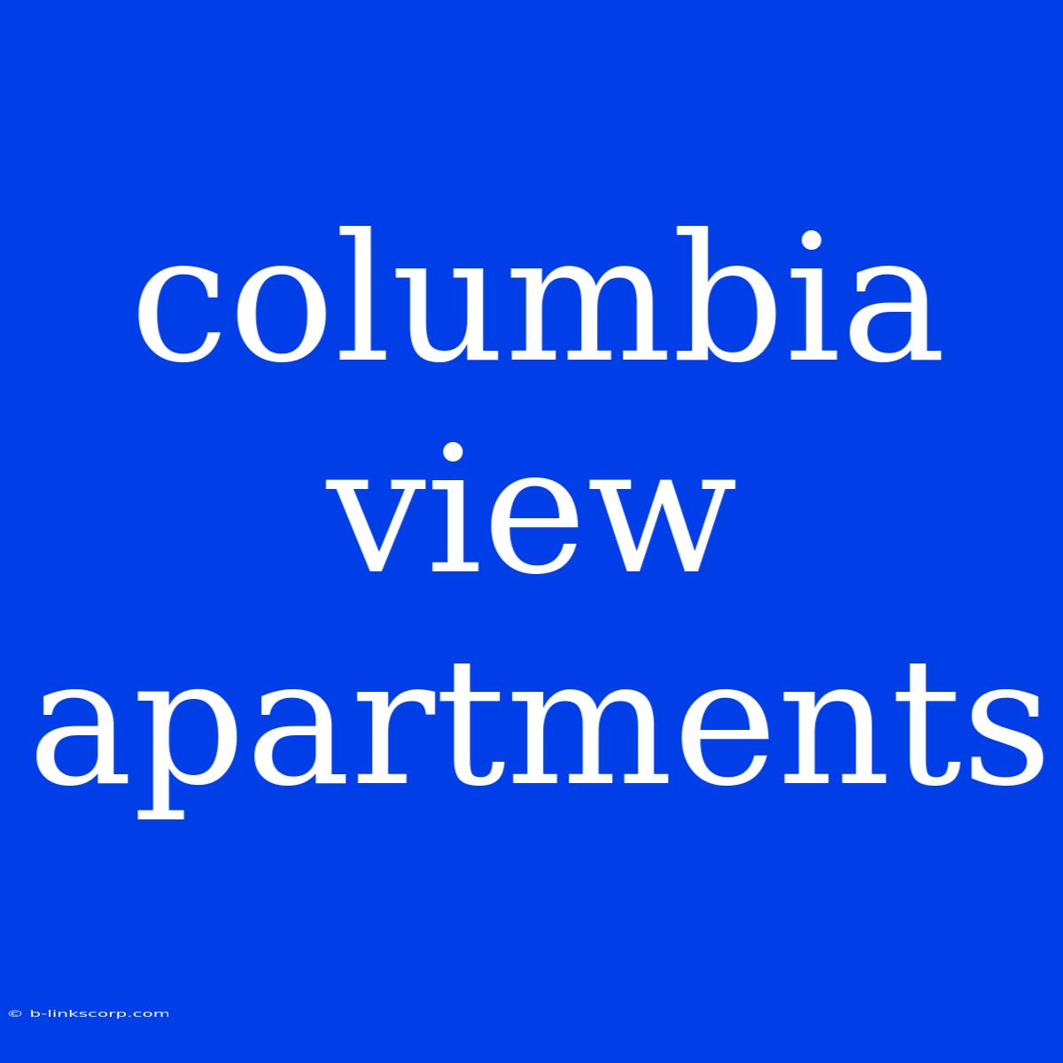 Columbia View Apartments