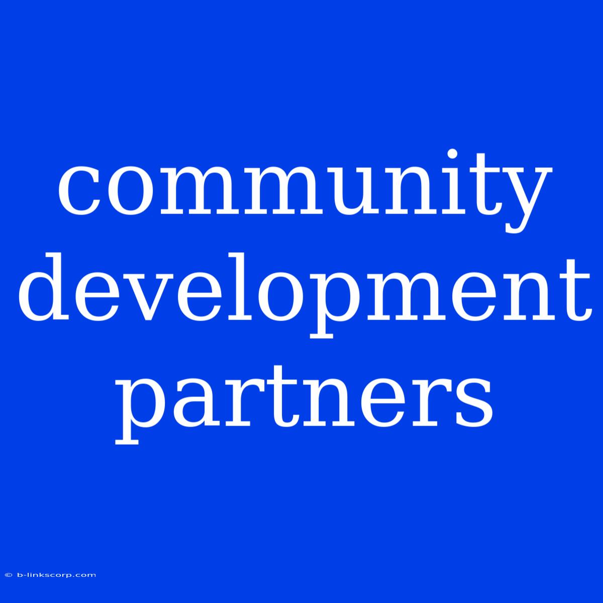 Community Development Partners