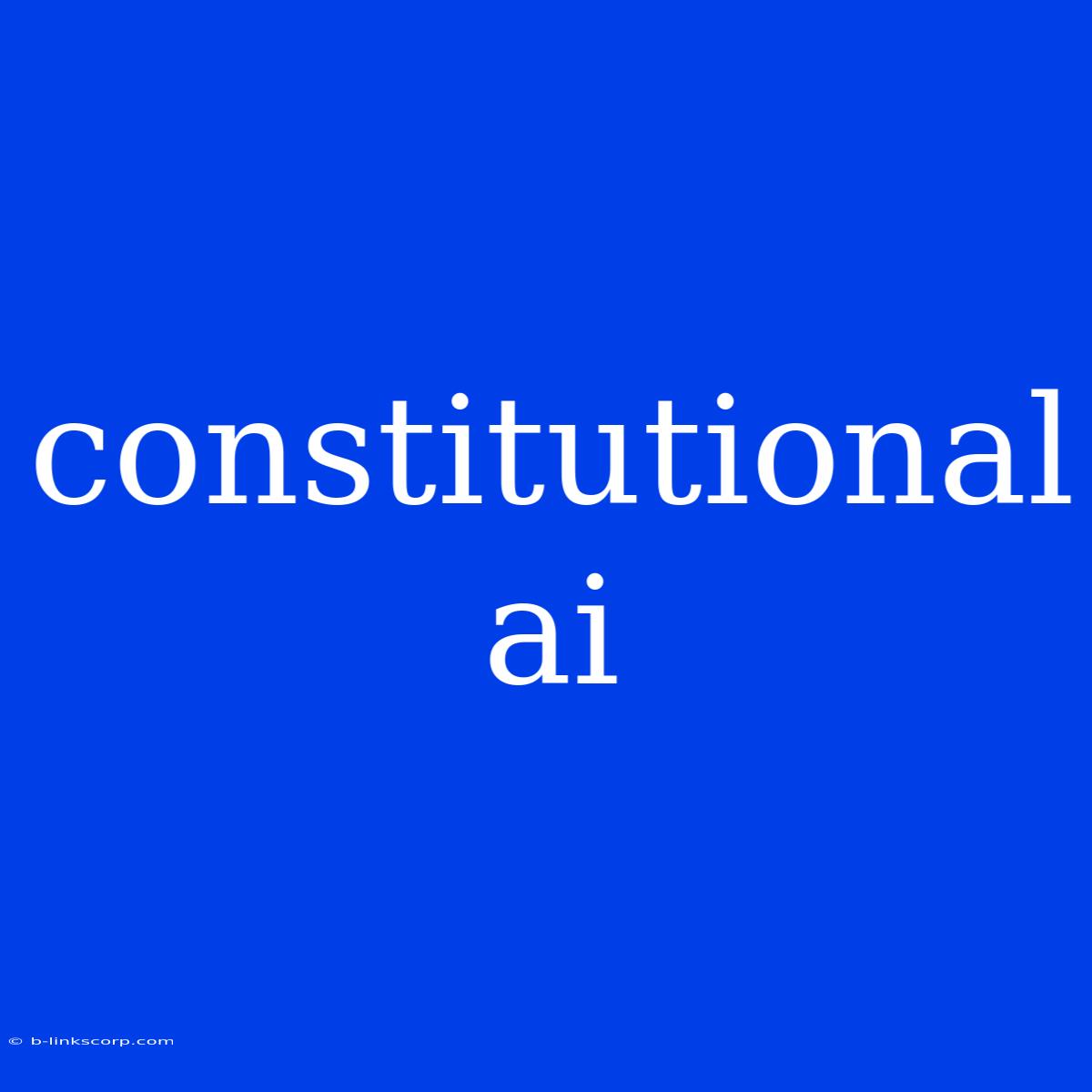 Constitutional Ai