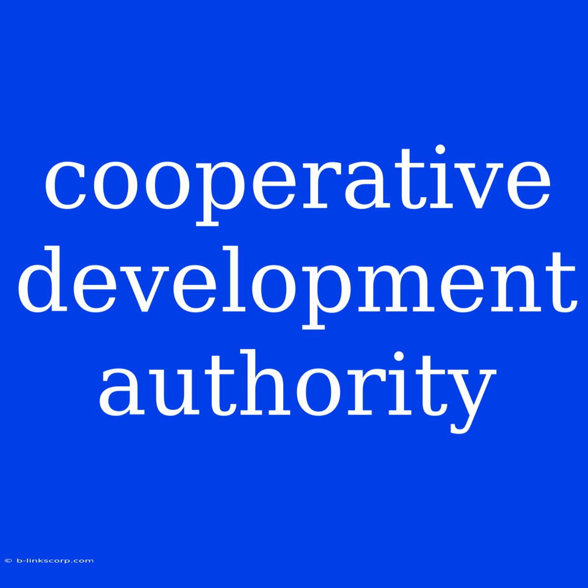 Cooperative Development Authority