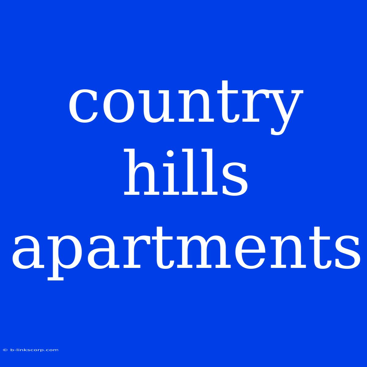 Country Hills Apartments