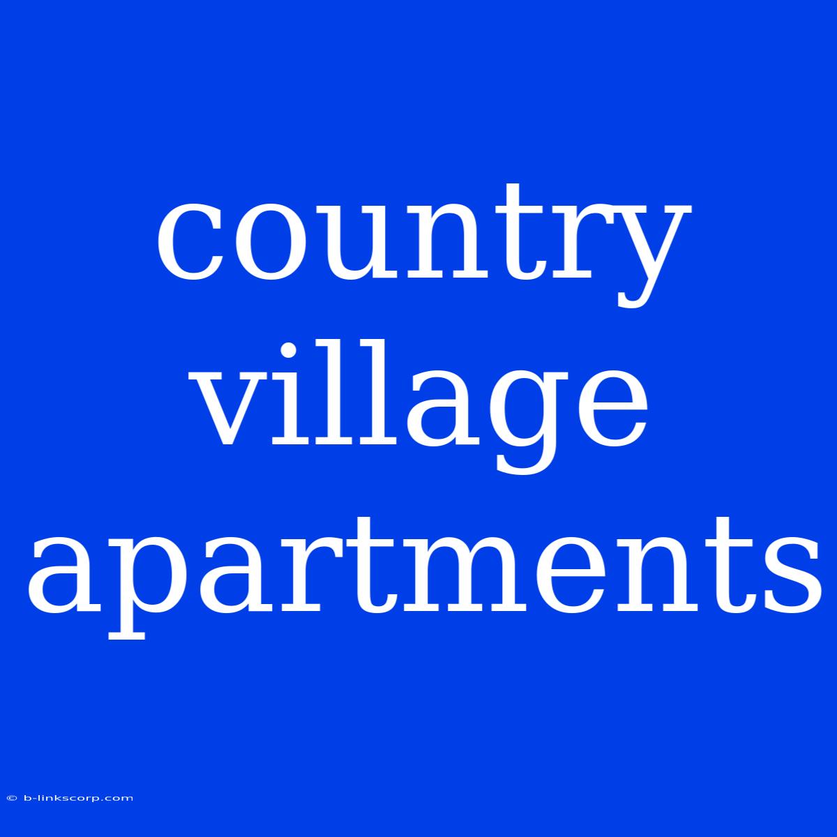 Country Village Apartments