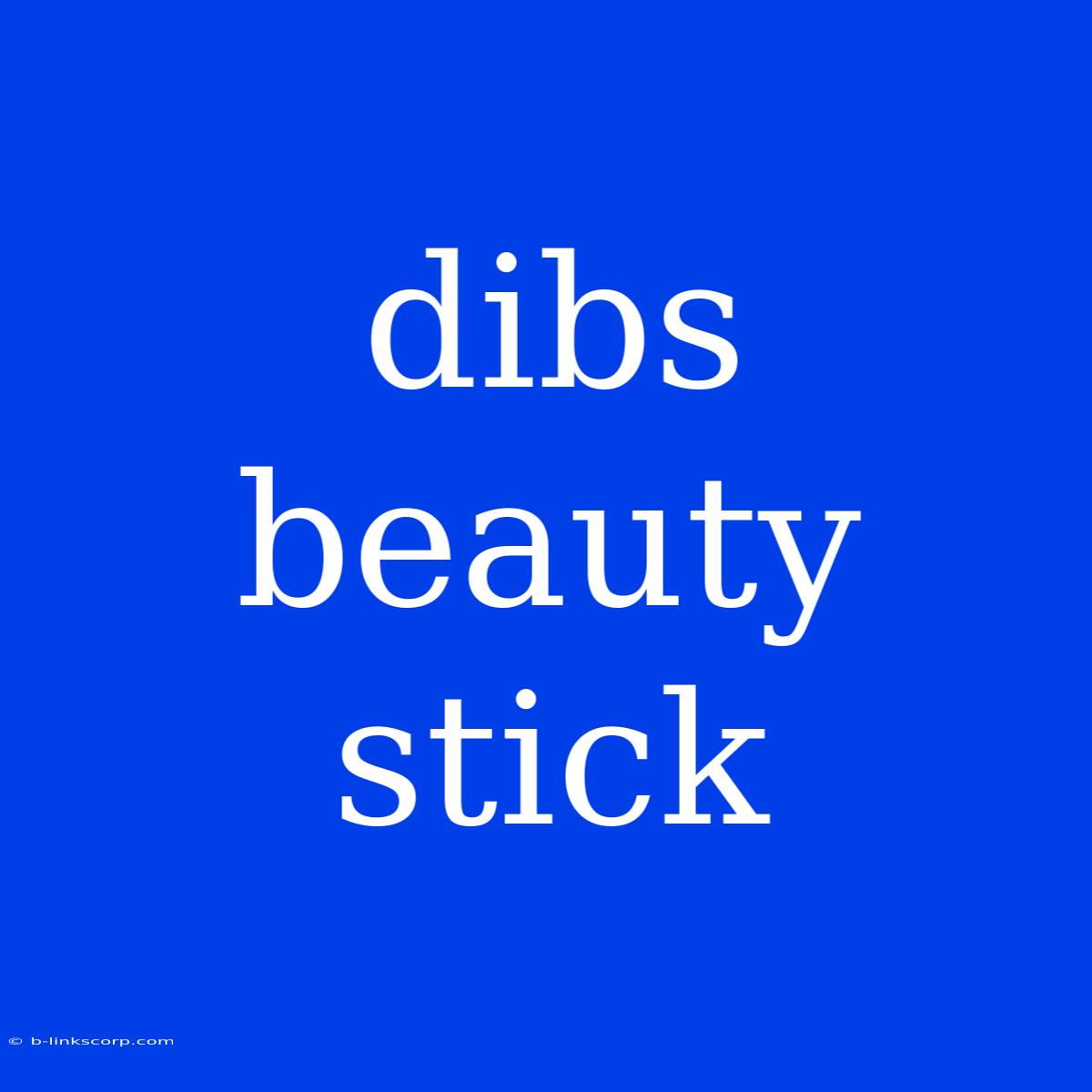 Dibs Beauty Stick