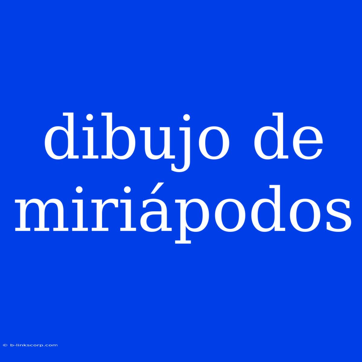 Dibujo De Miriápodos