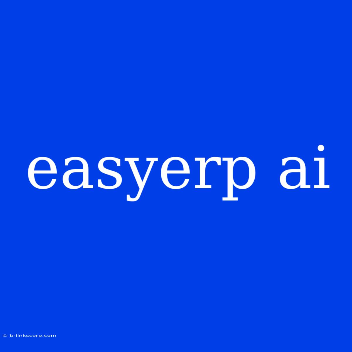 Easyerp Ai