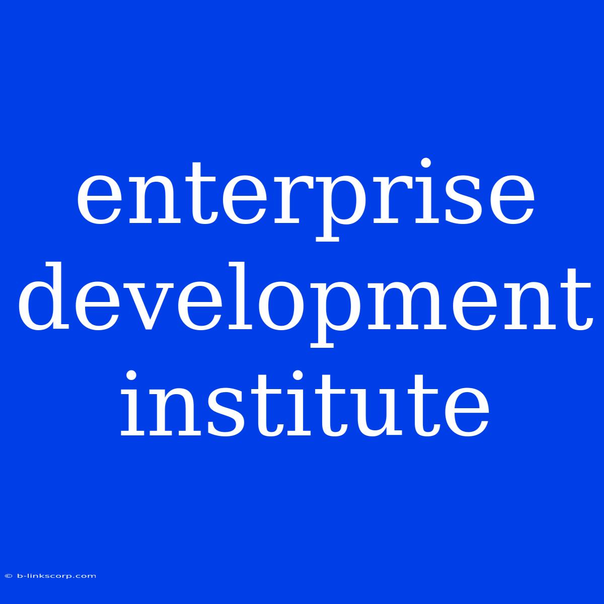 Enterprise Development Institute