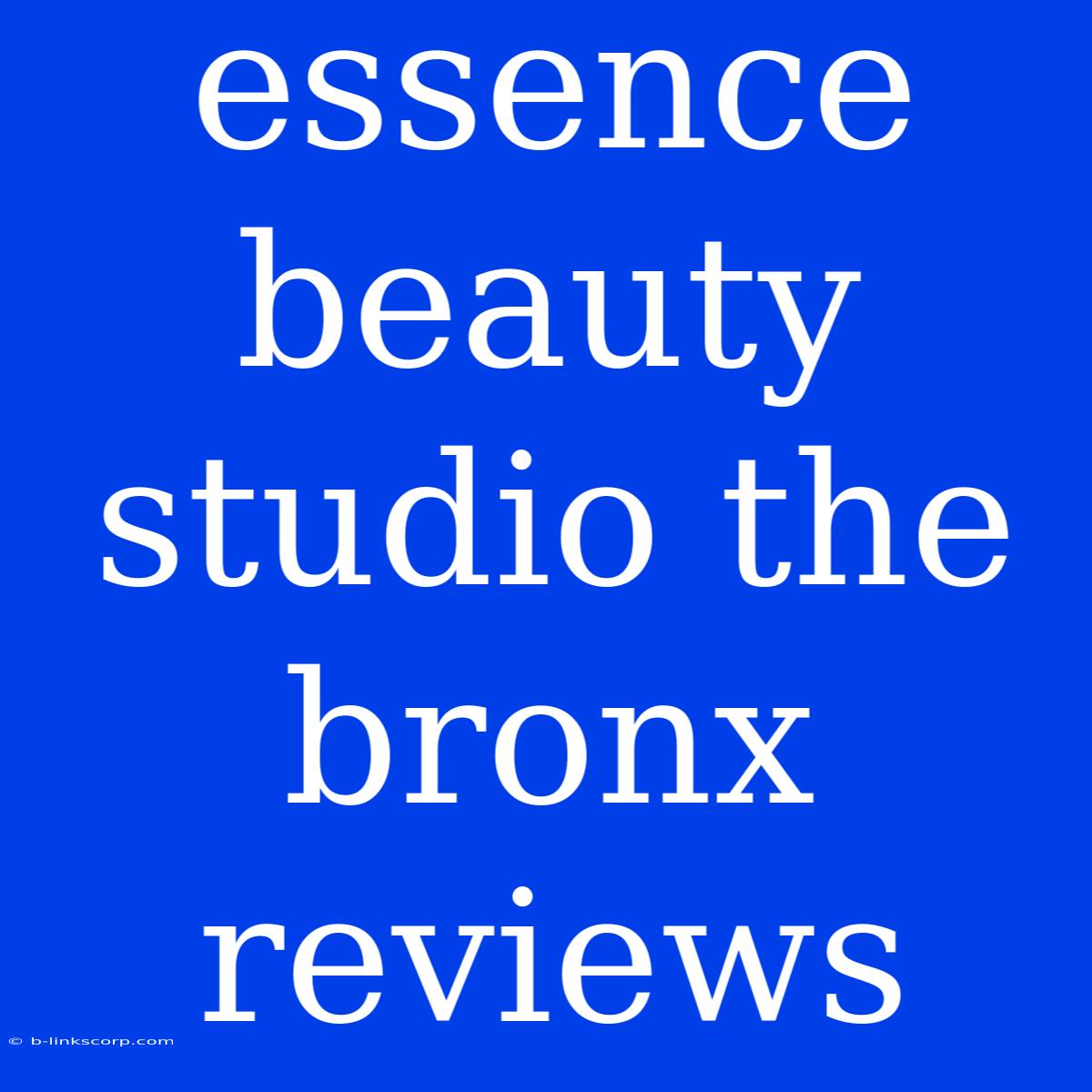 Essence Beauty Studio The Bronx Reviews