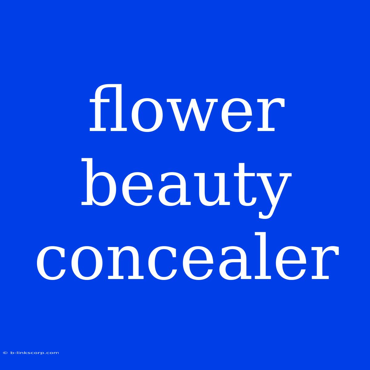 Flower Beauty Concealer