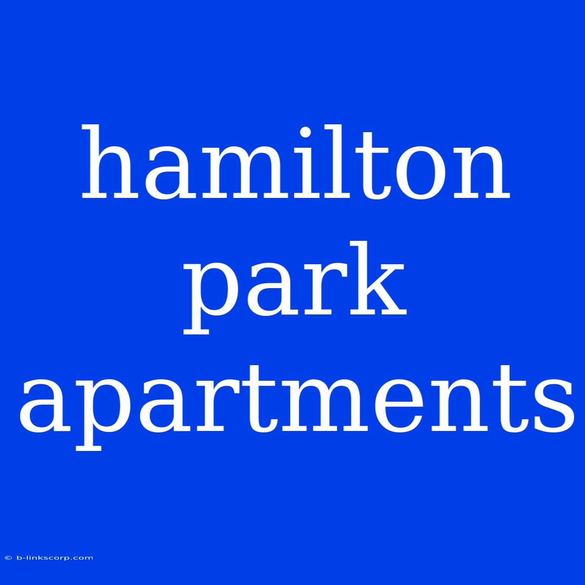 Hamilton Park Apartments