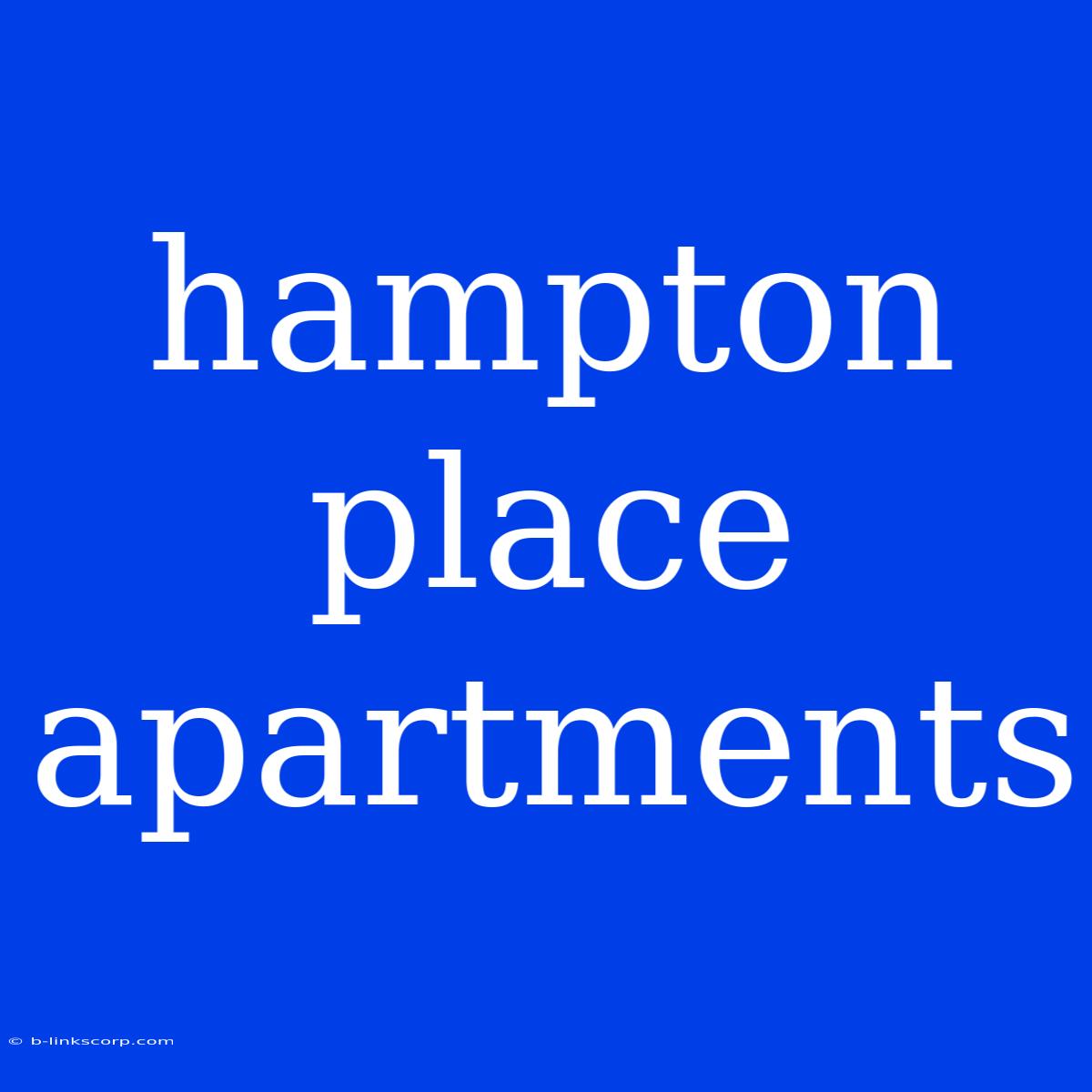 Hampton Place Apartments