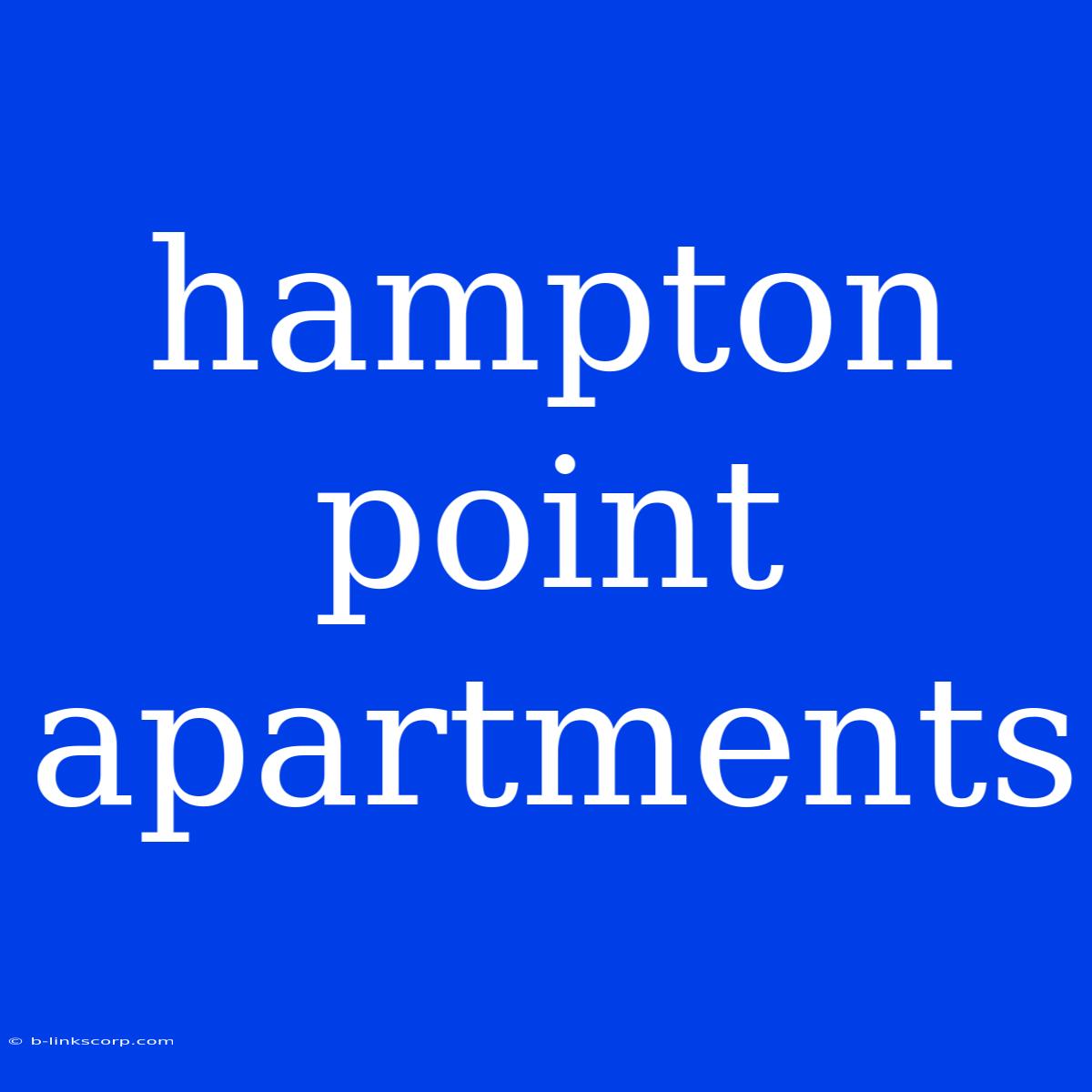 Hampton Point Apartments