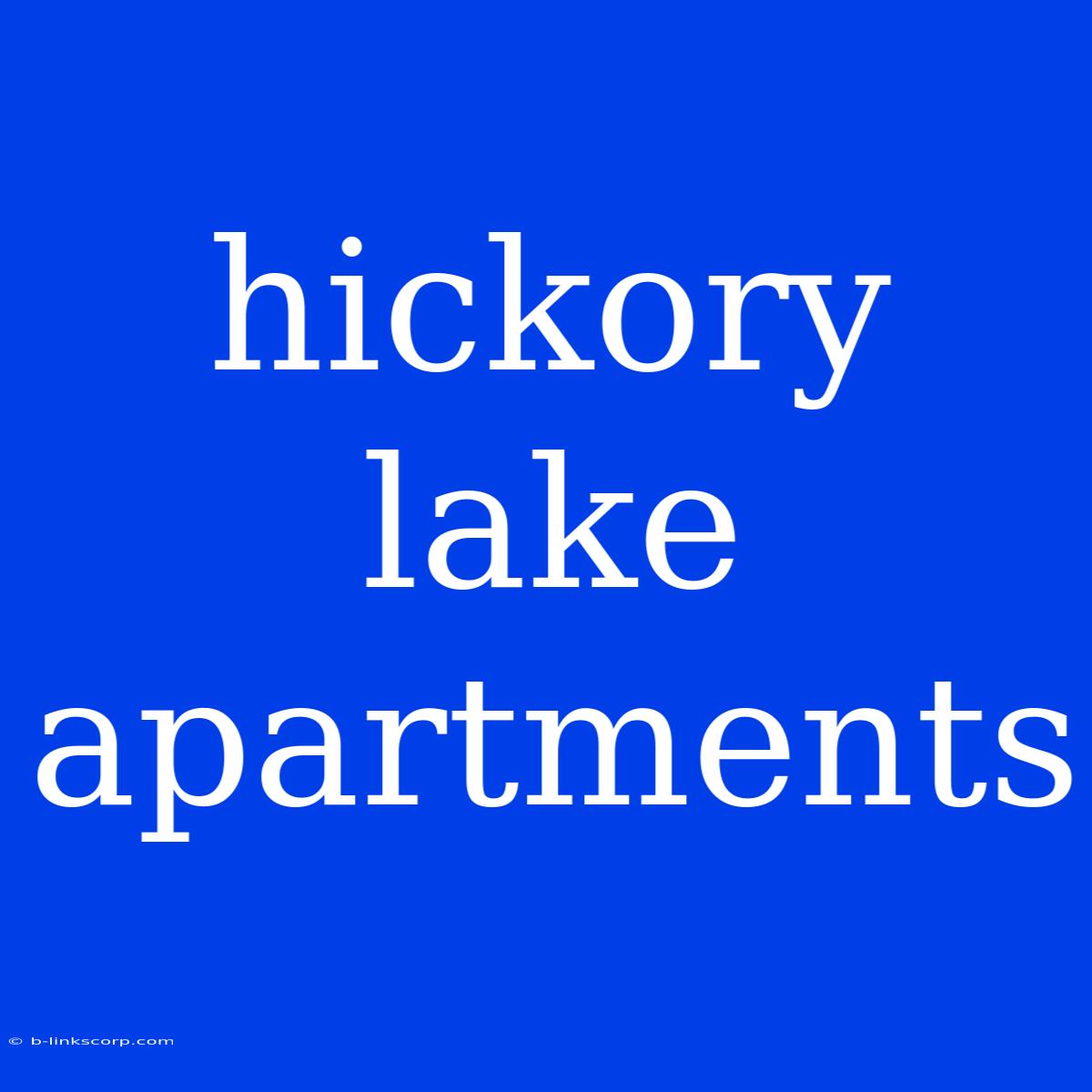 Hickory Lake Apartments