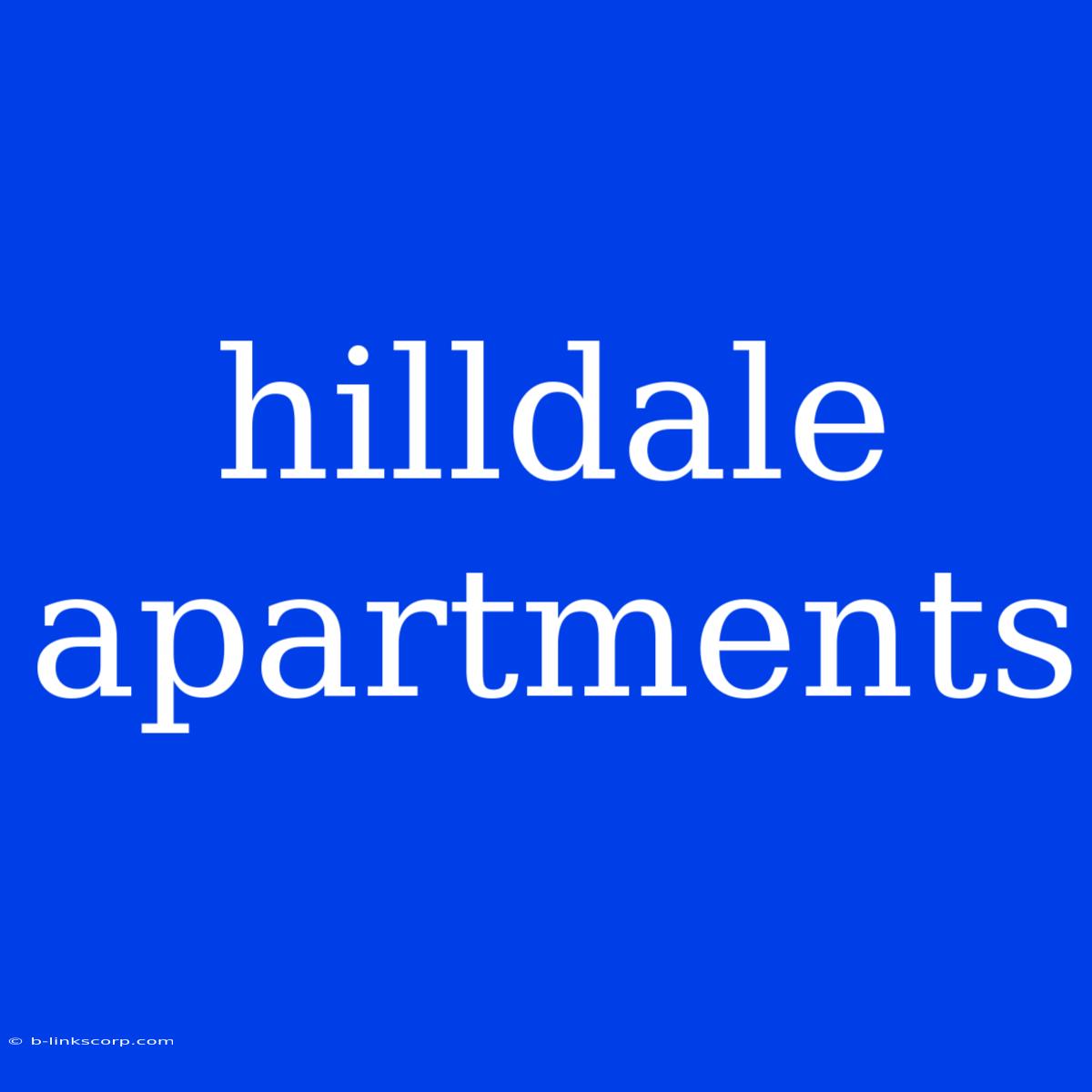 Hilldale Apartments